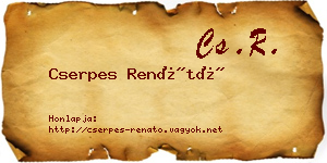 Cserpes Renátó névjegykártya