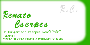 renato cserpes business card